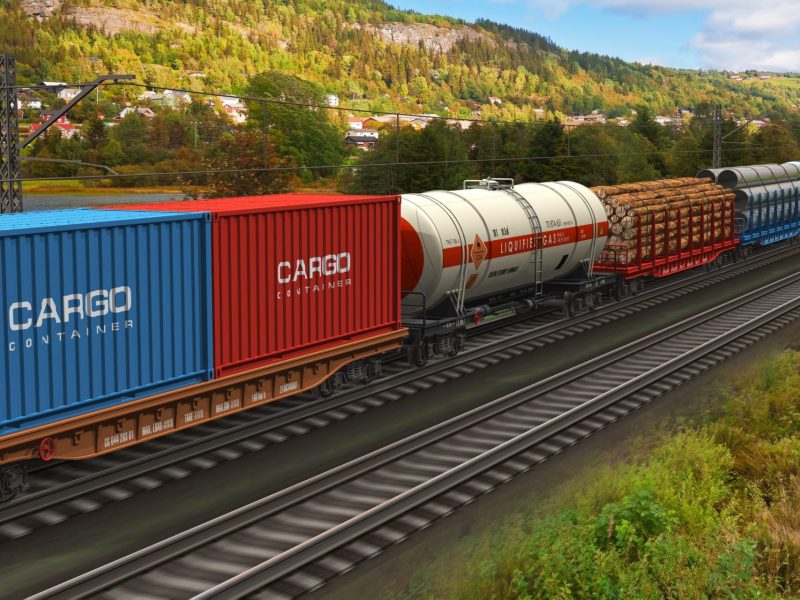 Rail freight — cargo train